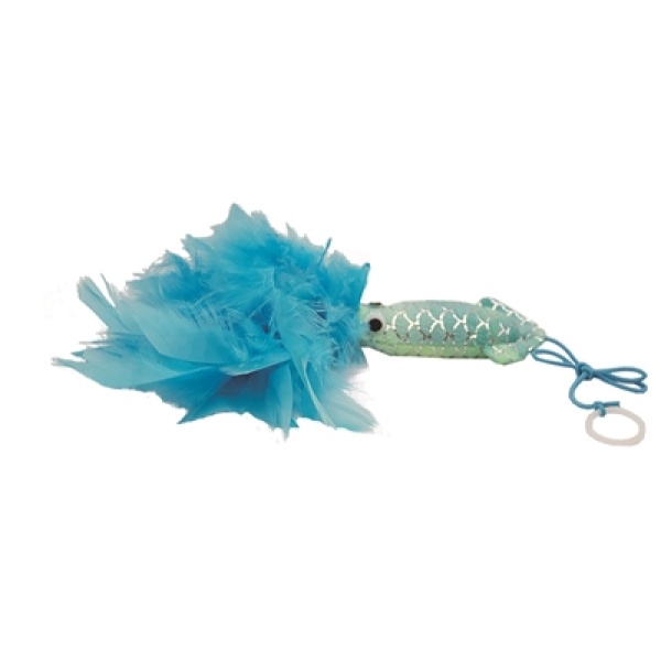 Happy pet mermaid inktvis met veren blauw