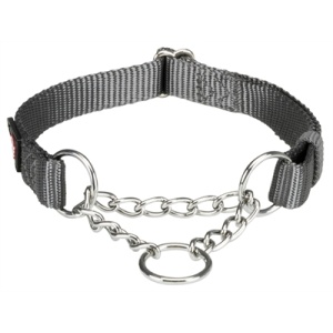 Trixie halsband hond premium anti-trek grijs