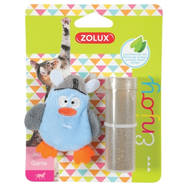 Zolux piraat eend met catnip blauw