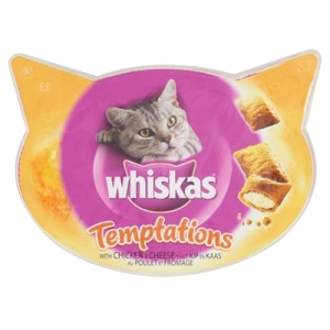 Whiskas snack temptations kip/kaas