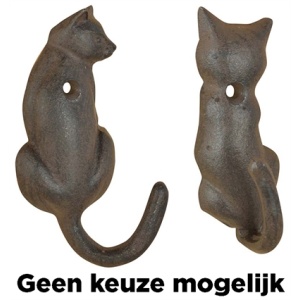 Haak kattenstaart gietijzer assorti