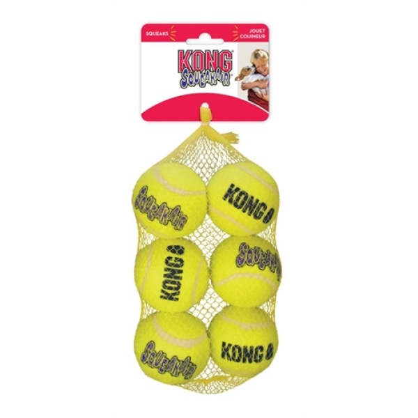 Kong squeakair tennisbal geel met piep