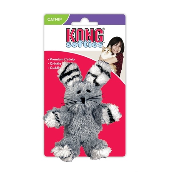 Kong cat softies fuzzy bunny assorti