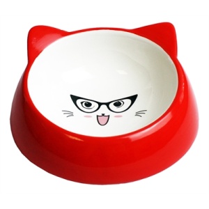 Happy pet voerbak kat specs rood