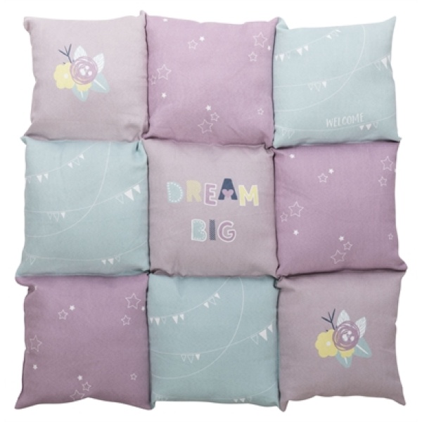 Trixie hondenmat junior patchwork lila / mintgroen / roze