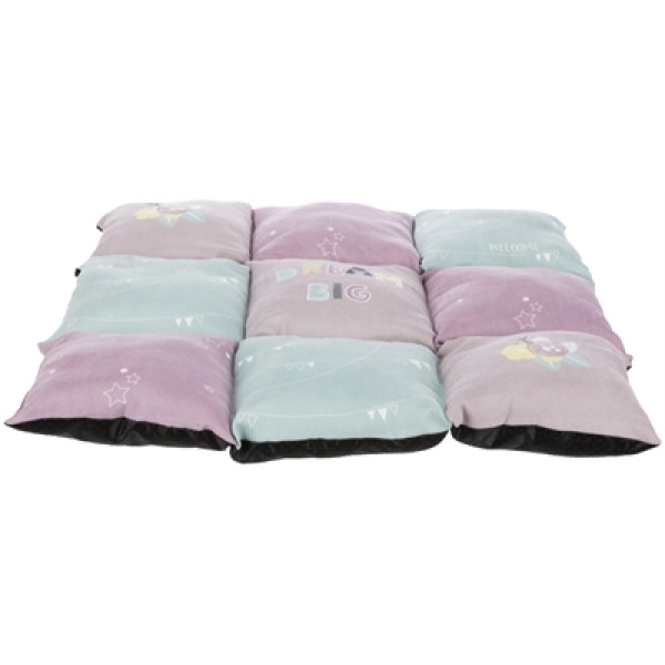 Trixie hondenmat junior patchwork lila / mintgroen / roze