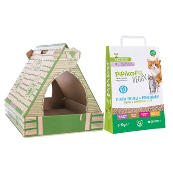 Pipikat veggy kit kattenbak met vulling