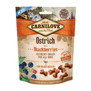 Carnilove crunchy snack struisvogel / zwarte bes