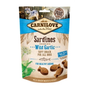 Carnilove soft snack sardines / wilde knoflook