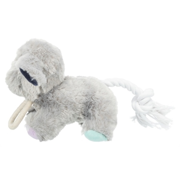 Trixie junior pluche hond met touw