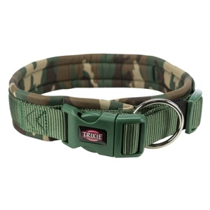 Trixie halsband hond premium neopreen camouflage groen