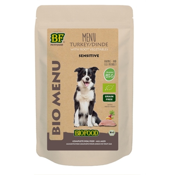 Biofood organic hond kalkoen menu pouch