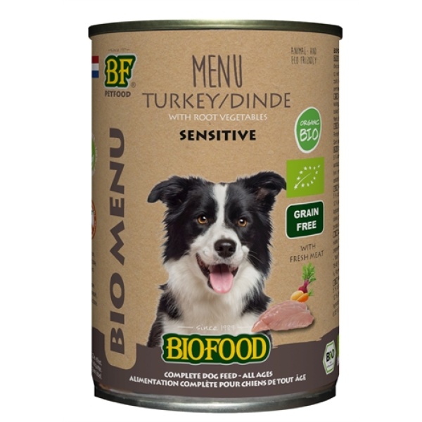 Biofood organic hond kalkoen menu blik