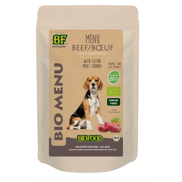 Biofood organic hond rund menu pouch