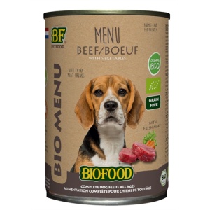 Biofood organic hond rund menu blik