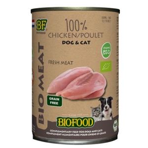 Biofood organic hond 100% kip blik