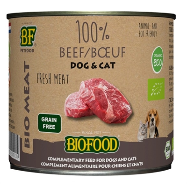 Biofood organic kat 100% rund blik