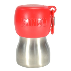 Kong h2o drinkfles rvs rood