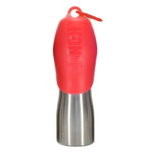 Kong h2o drinkfles rvs rood