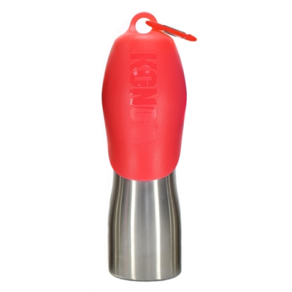 Kong h2o drinkfles rvs rood