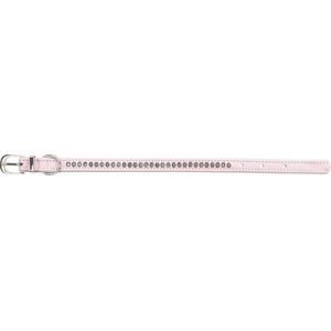 Trixie halsband hond active comfort met strass steentjes leer roze