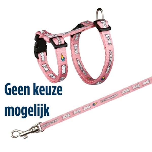 Trixie konijnentuig met riem baby bunny assorti