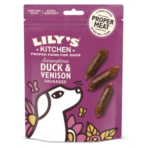 Lily’s kitchen dog scrumptious duck and venison sausages