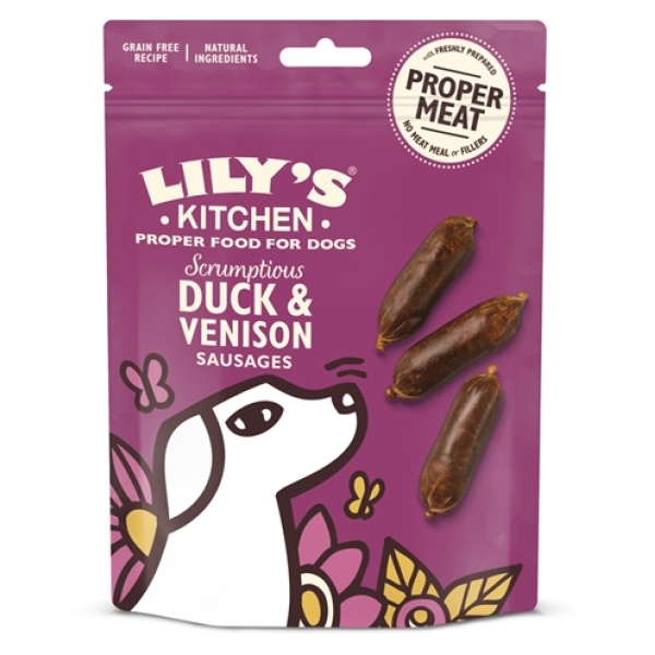 Lily’s kitchen dog scrumptious duck and venison sausages