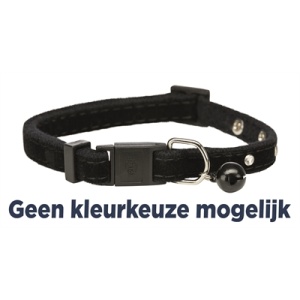 Trixie halsband kat fluweel met strass steentjes assorti