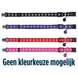 Trixie halsband kat print poot elastisch assorti