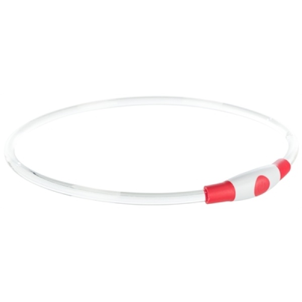 Trixie halsband usb flash light lichtgevend oplaadbaar rood