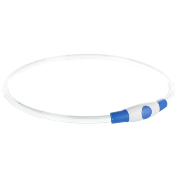 Trixie halsband usb flash light lichtgevend oplaadbaar blauw