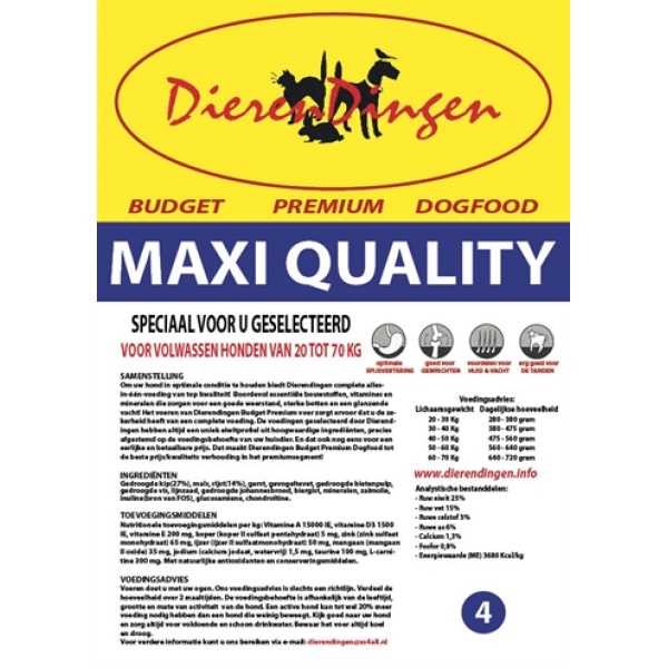 Budget premium dogfood adult maxi quality