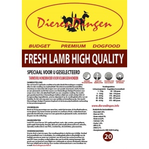 Budget premium dogfood fresh lamb high quality