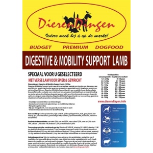 Budget premium dogfood digestive & mobility support lamb