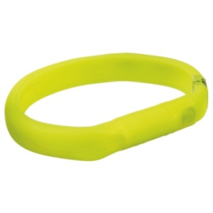 Trixie halsband hond flash lichthalsband usb silicone groen