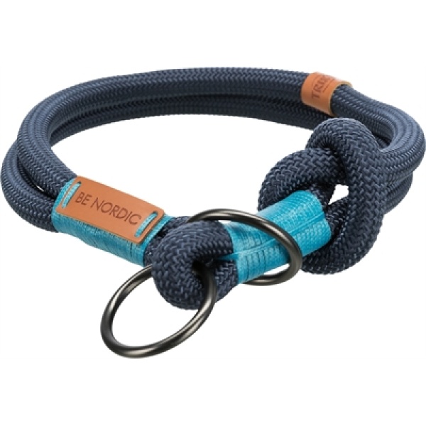 Trixie halsband hond be nordic slip met stop donkerblauw / lichtblauw