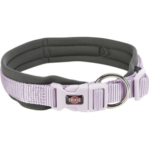 Trixie halsband hond premium neopreen lila / grijs