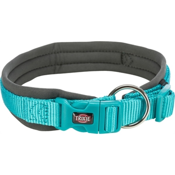 Trixie halsband hond premium neopreen oceaan blauw / grijs