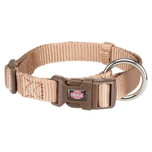 Trixie halsband hond premium karamel beige