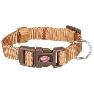 Trixie halsband hond premium karamel beige