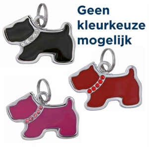 Trixie sieraad-adreshanger hond met strass assorti