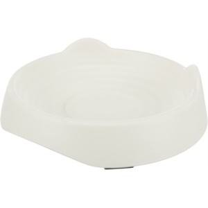 Trixie voerbak / waterbak  kattenhoofd melamine wit