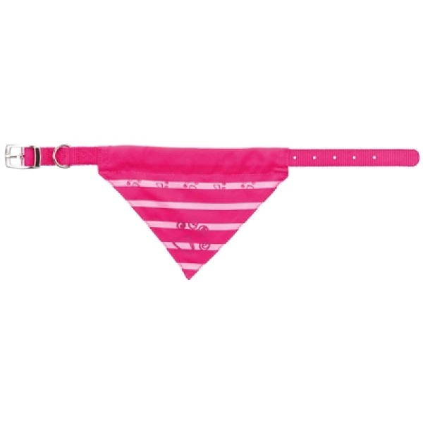 Trixie halsband hond nylon met doek fuchsia