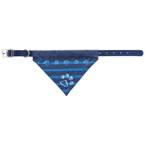 Trixie halsband hond nylon met doek indigo