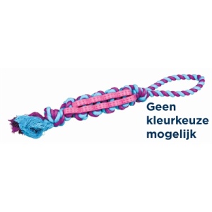 Trixie twisted stick natuurrubber aan touw assorti