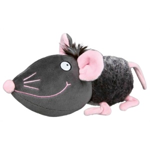 Trixie pluche muis met geluid en ritselfolie