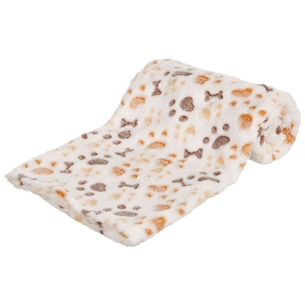 Trixie deken lingo softfleece wit / beige