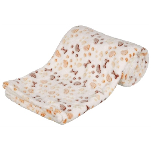 Trixie deken lingo softfleece wit / beige