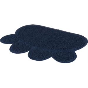 Trixie schoonloopmat voor kattenbakken poot pvc donkerblauw